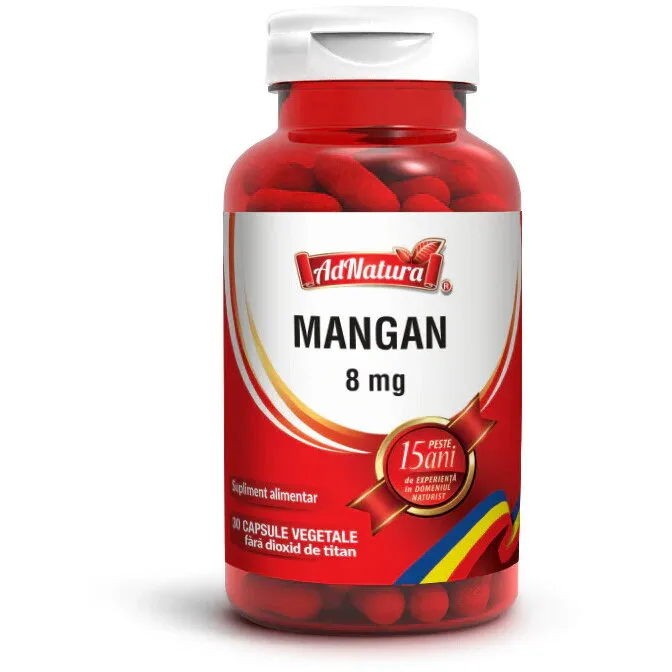 Sulfat de Mangan 8mg 30cps ADNATURA — preț și oferte