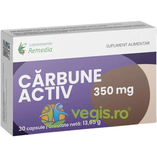 Carbune Activ 350mg 30cps REMEDIA — preț și oferte