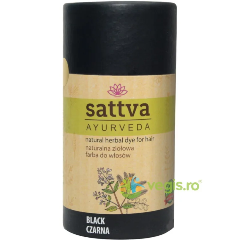 Vopsea de Par Negru 150g Sattva Ayurveda — preț și oferte