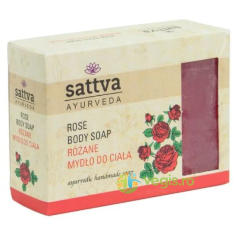 Sapun Ayurvedic cu Glicerina si Trandafir 125g Sattva Ayurveda — preț și oferte