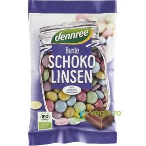 Bomboane Colorate cu Ciocolata cu Lapte Ecologice/Bio 100g
