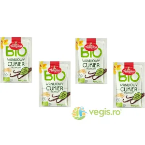Pachet Zahar Vanilat Ecologic/Bio 4x8g