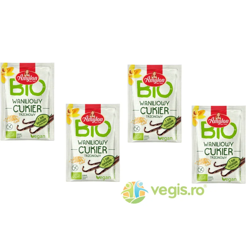 Pachet Zahar Vanilat Ecologic/Bio 4x8g AMYLON — preț și oferte