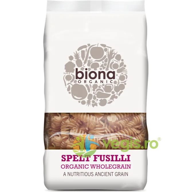 Fusili Integrali din Grau Spelta Ecologici/Bio 500g BIONA — preț și oferte