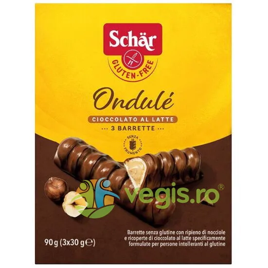 Batoane cu Crema de Alune fara Gluten - Ondule 90g SCHAR — preț și oferte