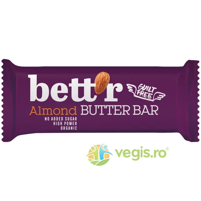 Baton cu Crema de Migdale fara Zahar Adaugat Ecologic/Bio 30g BETTR — preț și oferte