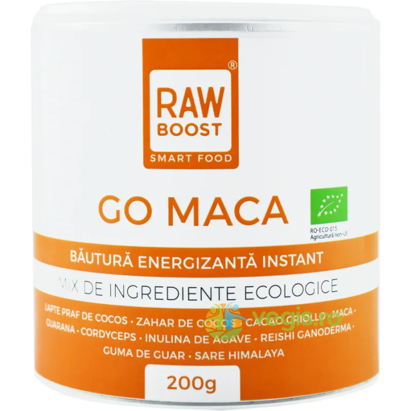 Go Maca Bautura Energizanta fara Gluten Ecologica/Bio 200g RAWBOOST — preț și oferte