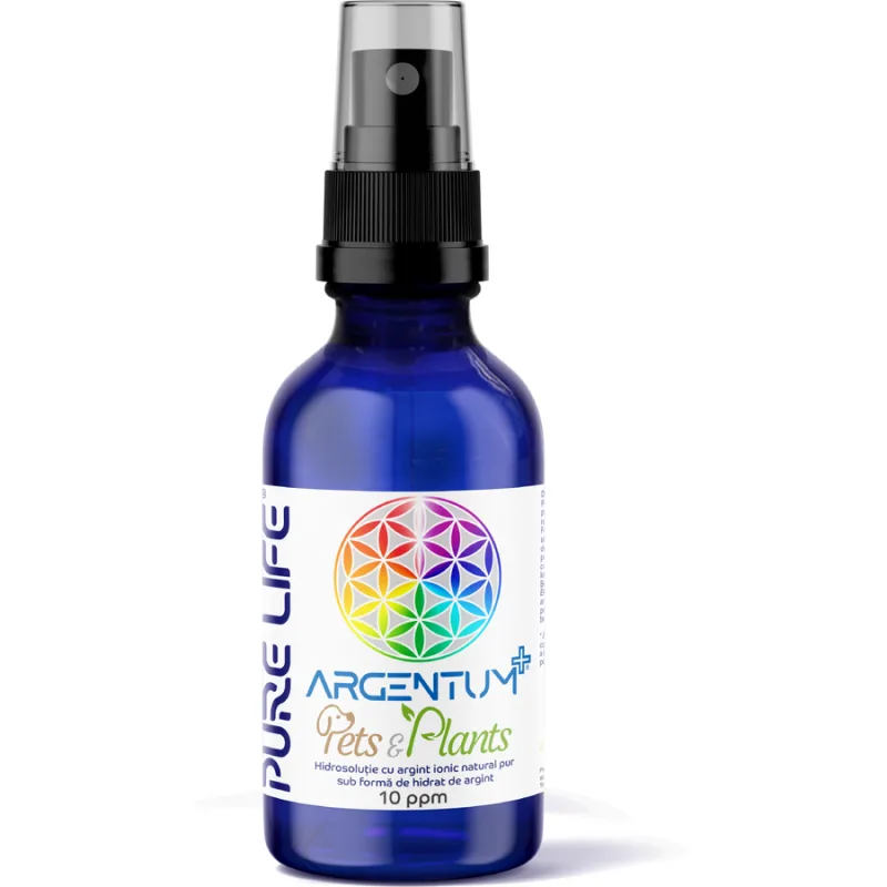 Argentum+ pentru Animale de Companie si Plante Ornamentale 10ppm cu Pulverizator 60ml PURE LIFE — preț și oferte