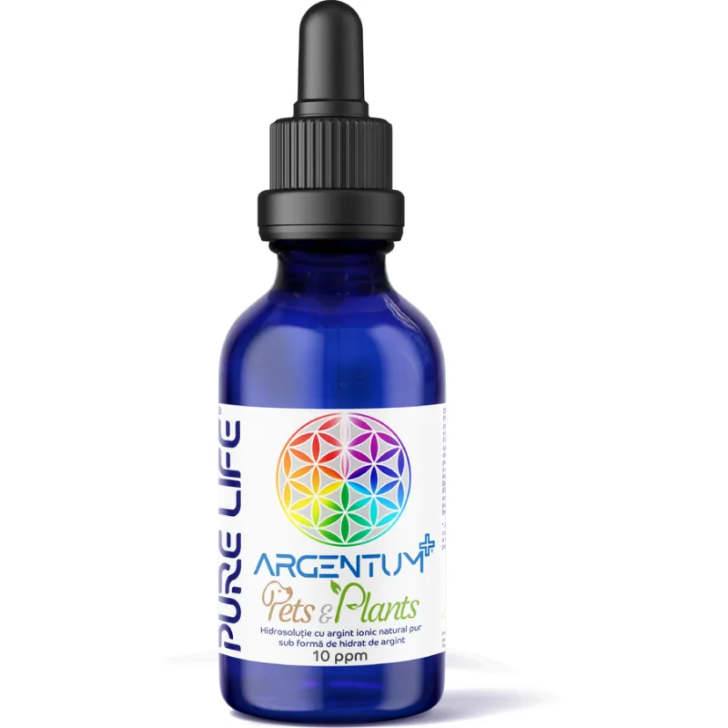 Argentum+ pentru Animale de Companie si Plante Ornamentale 10ppm cu Pipeta 60ml PURE LIFE — preț și oferte