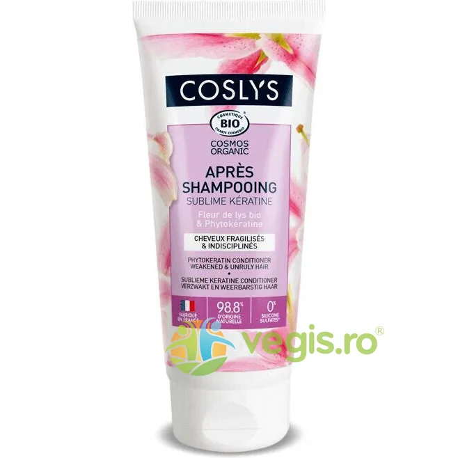Balsam pentru Reparare si Intarire Par Slab si Despicat cu Liliac si Fitocheratina Bio 200ml COSLYS — preț și oferte