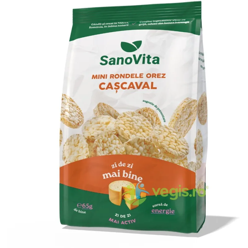 Mini Rondele din Orez cu Cascaval 65g SANOVITA — preț și oferte