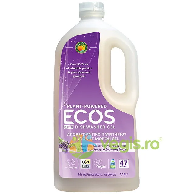 Gel pentru Masina de Spalat Vase cu Lavanda 1.18L Ecos — preț și oferte