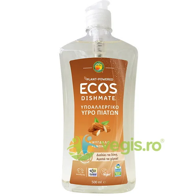 Detergent Lichid pentru Vase cu Migdale 500ml Ecos — preț și oferte