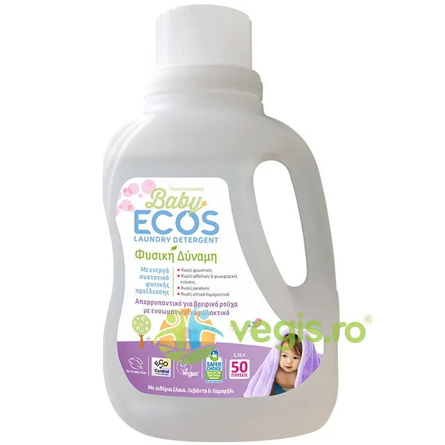 Detergent pentru Hainutele Bebelusilor cu Lavanda si Musetel 1.5L Ecos — preț și oferte