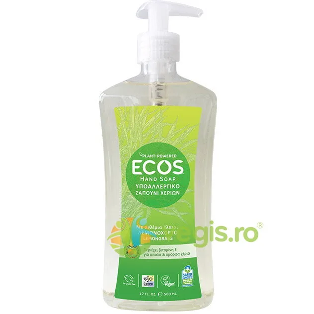 Sapun cu Lemongrass Hipoalergen 500ml Ecos — preț și oferte
