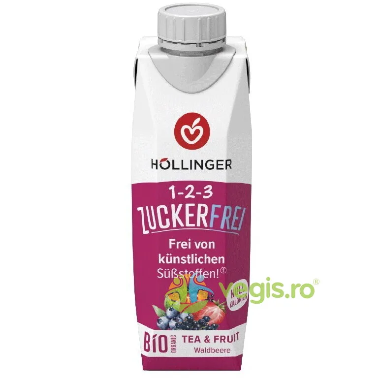 Ceai cu Fructe de Padure fara Zahar Adaugat Ecologic/Bio 300ml HOLLINGER — preț și oferte