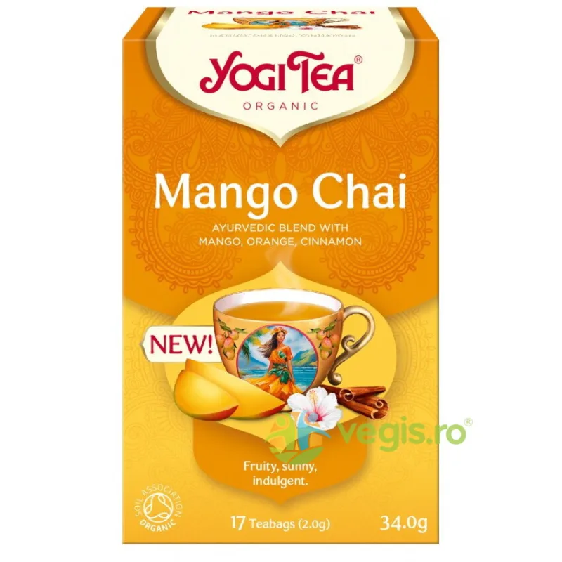 Ceai Mango Chai Ecologic/Bio 17dz YOGI TEA — preț și oferte