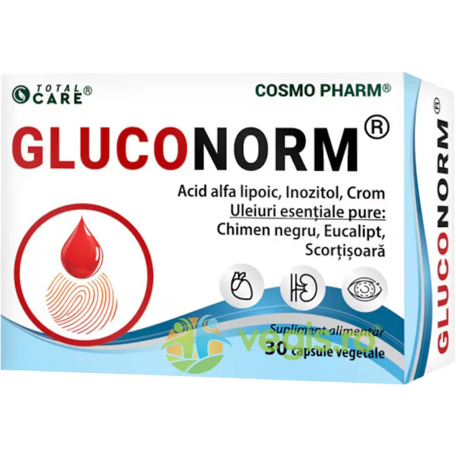 Gluconorm 30cps vegetale COSMO PHARM — preț și oferte