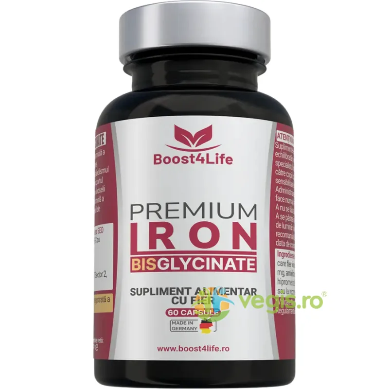 Fier Bisglicinat Premium 71.80mg 60cps BOOST4LIFE — preț și oferte