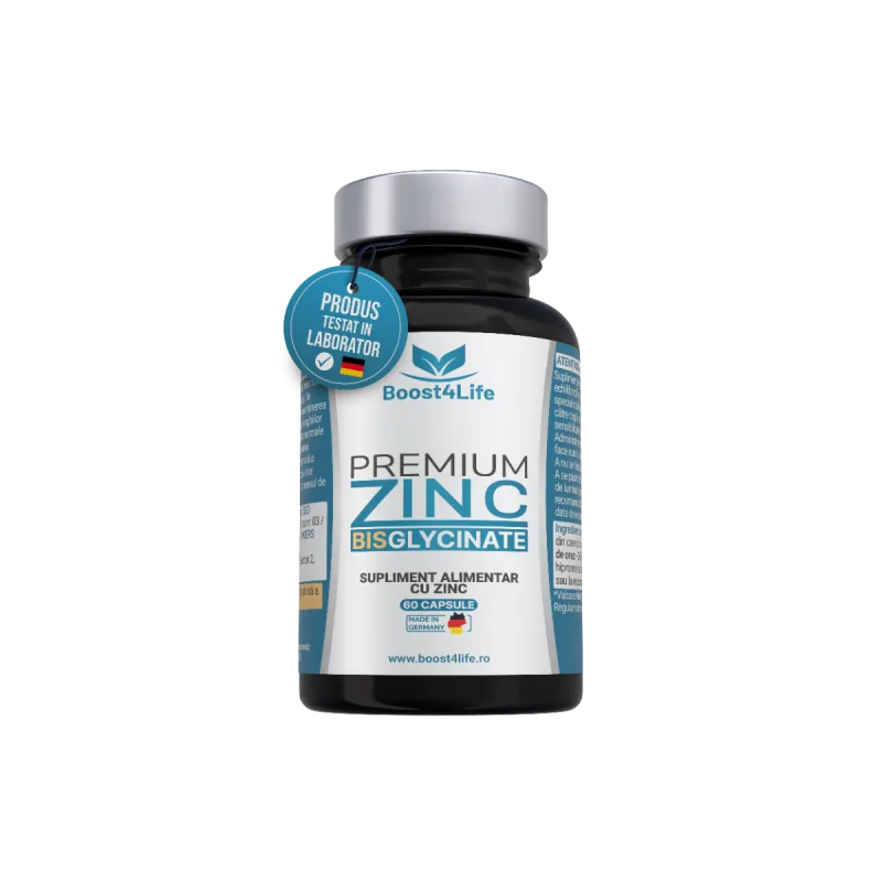 Zinc Bisglicinat Premium 83.35 mg, 60 capsule, Boost4Life — preț și oferte