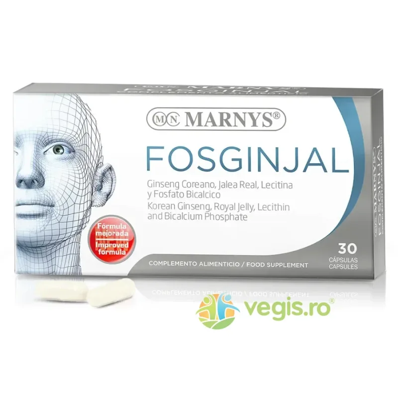 Fosginjal pentru Agilitate Mentala si Energie Fizica cu Ginseng Coreean + Lecitina de Soia + Fosfat bicalcic + Laptisor de Matca 30cps MARNYS — preț și oferte