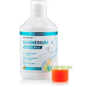 Essentials 100 - Magneziu Bisglicinat + Magneziu Gluconat cu Vitamina B6 + Vitamina B12 + Vitamina C 500ml