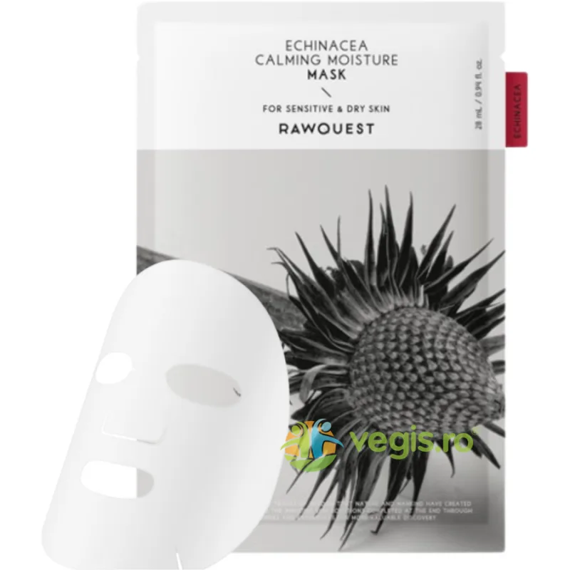 Masca pentru Fata Calmanta si Hidratanta pentru Pielea Sensibila si Uscata cu Echinacea 28ml RAWQUEST — preț și oferte