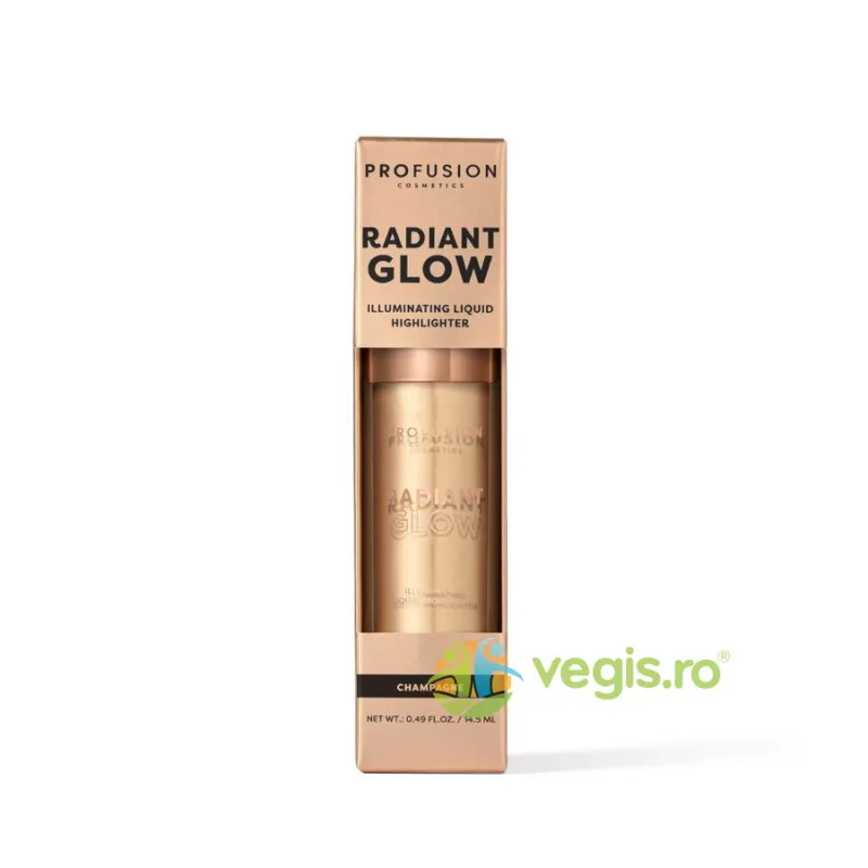 Highlighter Lichid Nuanta Champagne, Radiant Glow 14.5ml PROFUSION COSMETICS — preț și oferte