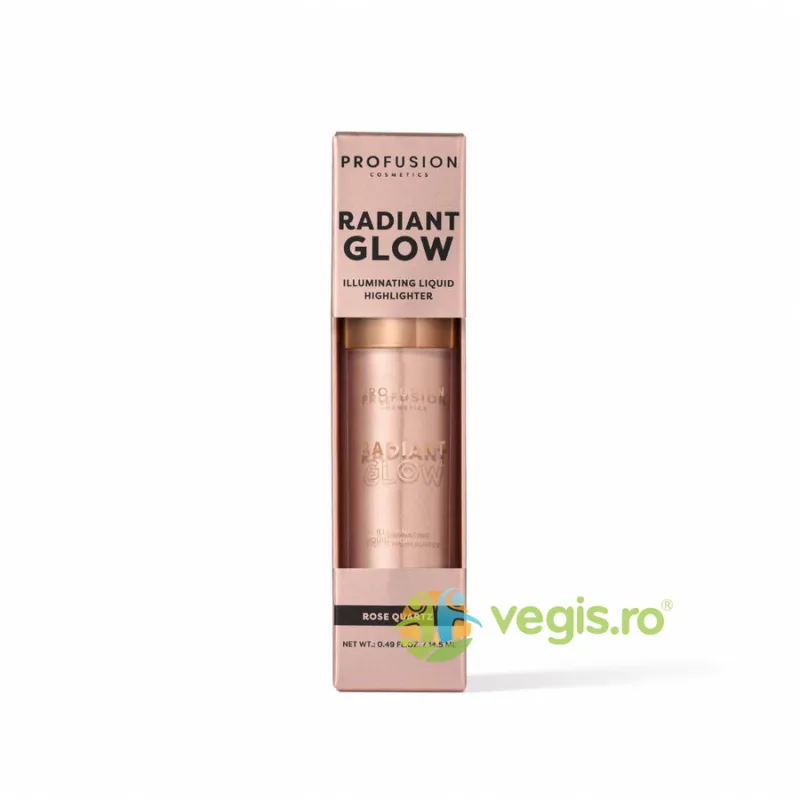Highlighter Lichid Nuanta Rose Quartz, Radiant Glow 14.5ml PROFUSION COSMETICS — preț și oferte