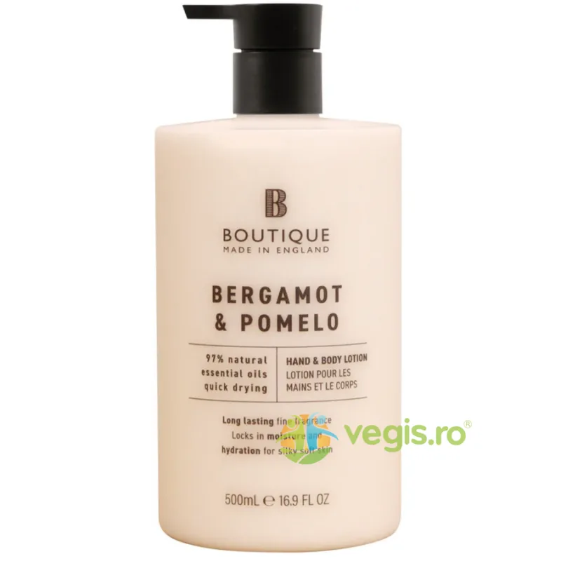Lotiune pentru Corp si Maini cu Parfum de Bergamota si Pomelo 500ml BOUTIQUE — preț și oferte