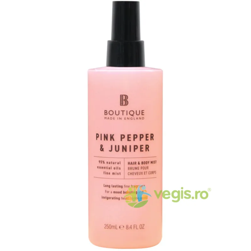Spray pentru Par si Corp cu Parfum de Piper Roz si Ienupar 250ml BOUTIQUE — preț și oferte