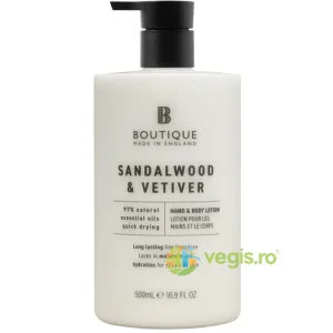 Lotiune pentru Maini si Corp cu Parfum de Lemn de Santal si Vetiver 500ml