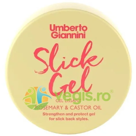 Gel pentru Netezirea Parului cu Ulei de Rozmarin si Ricin Slick Gel Strong Curls 50ml UMBERTO GIANNINI — preț și oferte