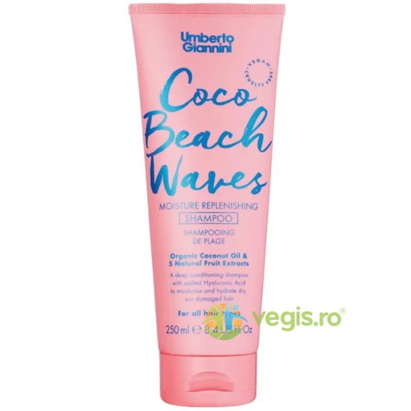 Sampon Hidratant pentru Bucle Lejere Coco Beach Waves 250ml UMBERTO GIANNINI — preț și oferte