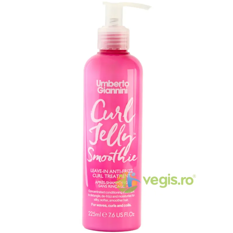 Tratament Leave-In pentru Parul Cret cu Efect Antistatic Curl Jelly Smoothie 225ml UMBERTO GIANNINI — preț și oferte