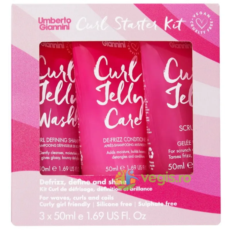 Set pentru Definirea Buclelor Travel Size Curls Starter Kit 3x50ml UMBERTO GIANNINI — preț și oferte