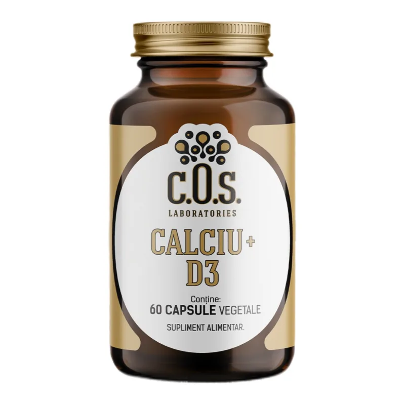 Calciu + Vitamina D3, 60 capsule, COS Laboratories — preț și oferte