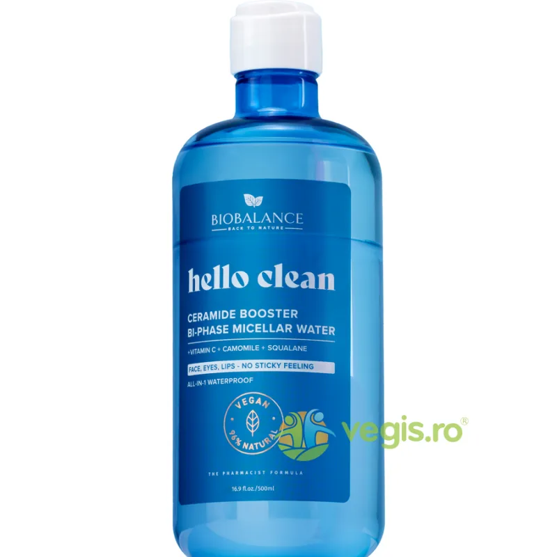 Apa Micelara Bifazica cu Vitamina C + Musetel + Squalane Ceramide Booster 500ml BIO BALANCE — preț și oferte