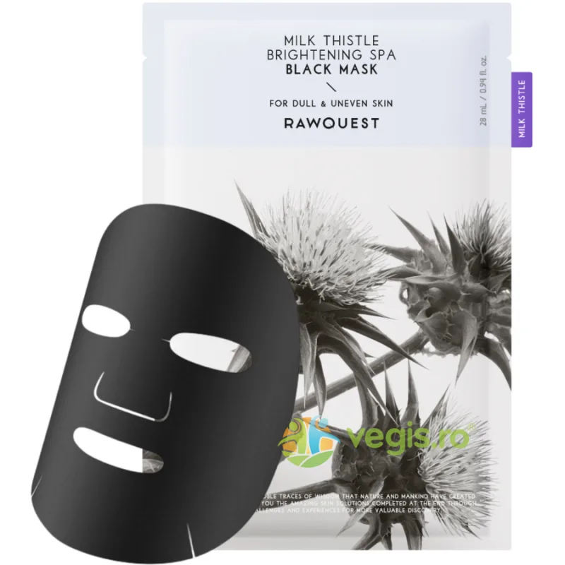 Masca cu Armurariu pentru Luminozitatea Tenului cu Ton Neuniform Brightening SPA Black Mask 28ml RAWQUEST — preț și oferte