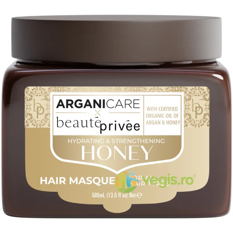Masca Hidratanta si Fortifianta pentru Par cu Ulei de Argan si Miere Honey 500ml ARGANICARE — preț și oferte