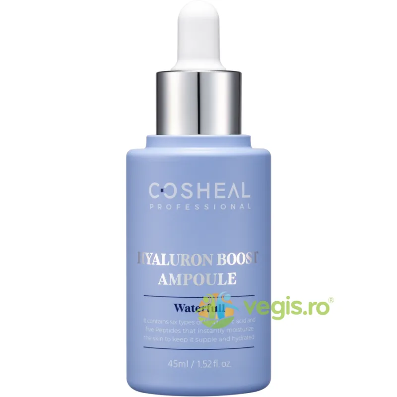 Ser Hidratant cu 6 Tipuri de Acid Hialuronic si 5 Tipuri de Peptide Hyaluron Boost Ampoule Waterfull 45ml COSHEAL — preț și oferte