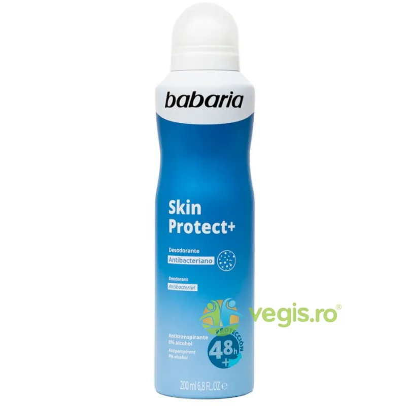 Deodorant Spray Antibacterial fara Alcool Skin Protect+ 200ml BABARIA — preț și oferte