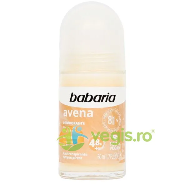 Deodorant Roll-On pentru Piele Sensibila fara Alcool Avena 50ml BABARIA — preț și oferte
