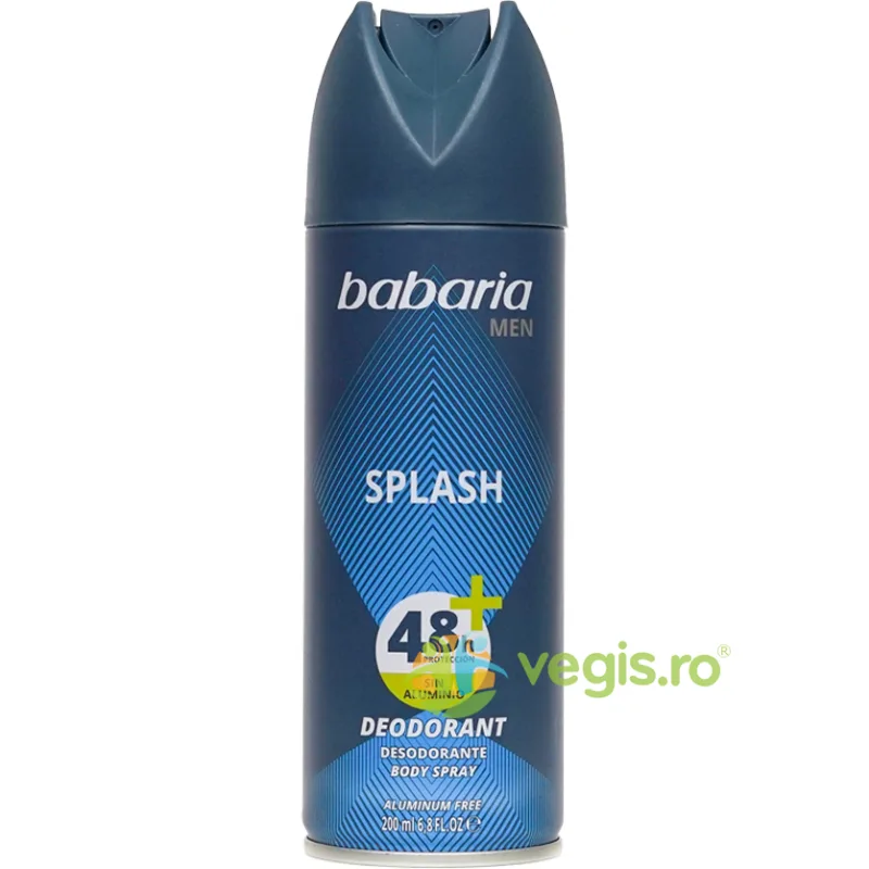 Deodorant Spray pentru Barbati Protectie 48h+ fara Aluminiu Splash 200ml BABARIA — preț și oferte
