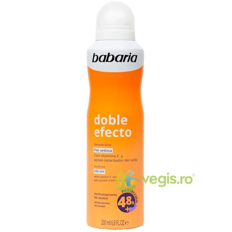 Deodorant Spray pentru Piele Sensibila cu Dublu Efect fara Alcool Silky Skin 200ml BABARIA — preț și oferte