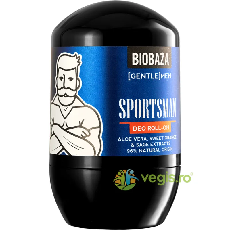 Deodorant Roll On cu Aloe Vera si Extract de Portocala Dulce si Salvie Sportsman 50ml BIOBAZA — preț și oferte