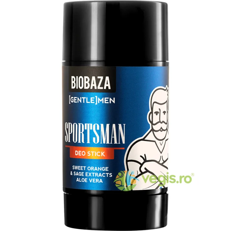 Deodorant Stick cu Aloe Vera, Extract de Portocala Dulce si Salvie Sportsman 50ml BIOBAZA — preț și oferte