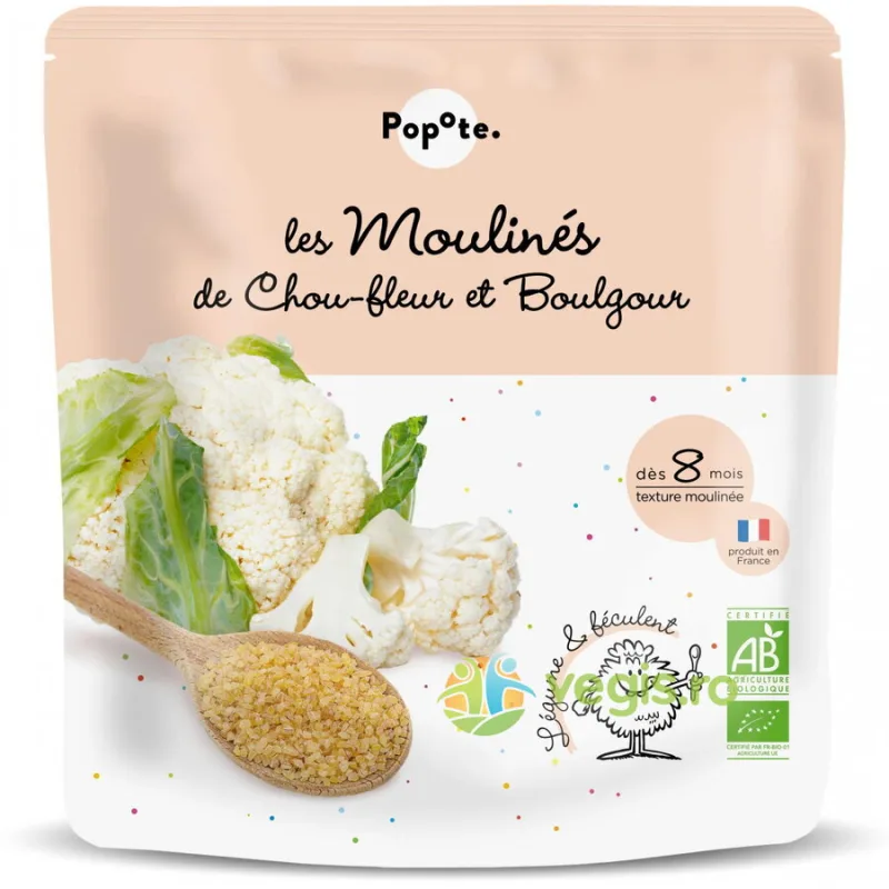 Mancare cu 63% Conopida si Bulgur +8 Luni Ecologica/Bio 180g POPOTE — preț și oferte