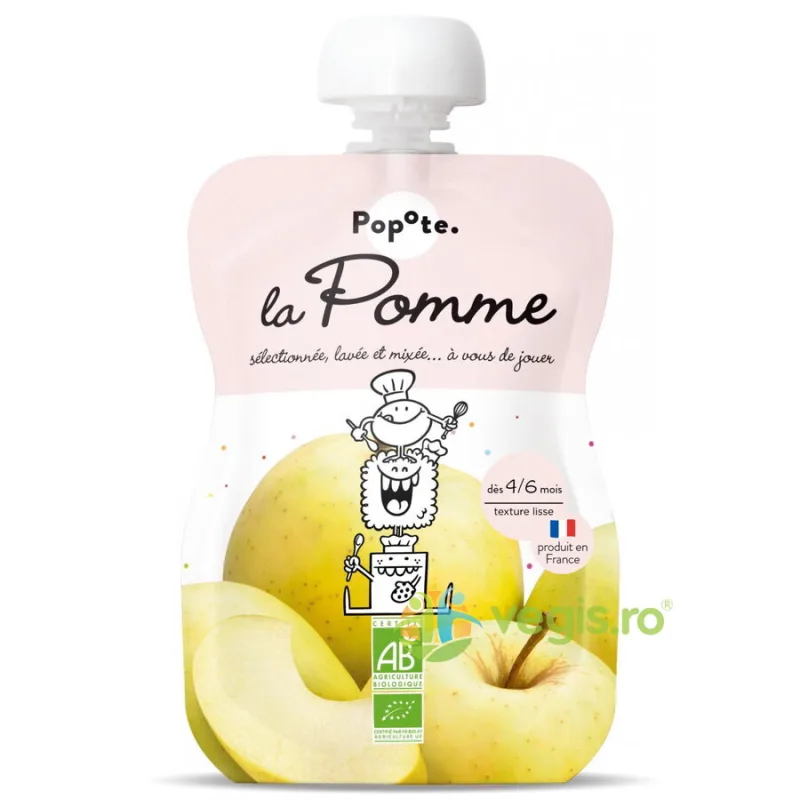 Piure cu 100% Mere +4/6 Luni Ecologic/Bio 120g POPOTE — preț și oferte