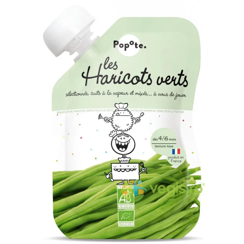 Piure cu 40% Fasole Verde +4/6 Luni Ecologic/Bio 120g POPOTE — preț și oferte